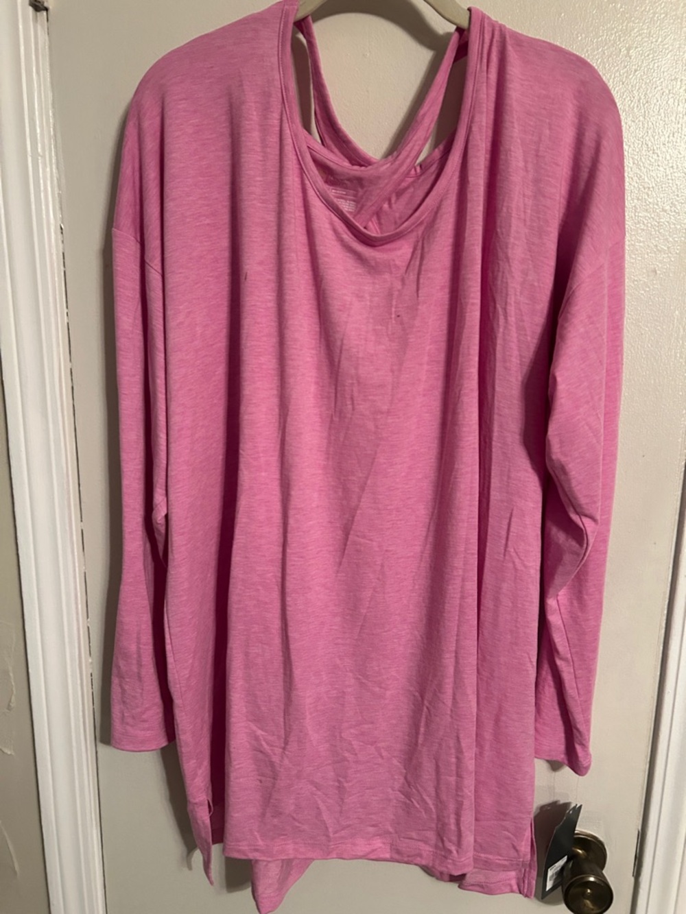 Pink Women's Tunic Top - Lightweight Long-Sleeve